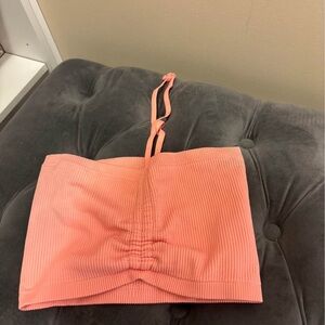 Aerie Peach Ribbed Tube Top